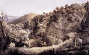 Wiadukt nad rzeką Cheat, z „Albumu Wirginii”, 1858